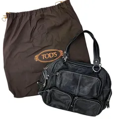 186001 現状品 TOD’S トッズ ハンドバッグ NA18  ブラック レザー レディース