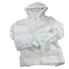 186005 新品未使用 gelato pique ジェラートピケ ルームウェア ふわふわパーカー＆ショートパンツ セットアップ ピンク フリーサイズ ポリエステル