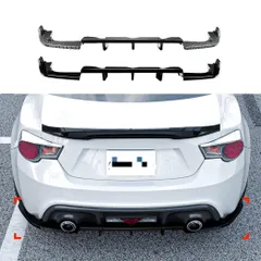 【送料無料】スバルBRZ・トヨタGT86・スコionFR-S 2013-2020専用リアバンパーリップディフューザー ABS製 鋼琴ブラック・カーボン調ZX09