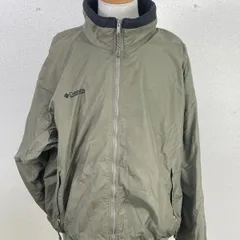 Columbia コロンビア ナイロンジャケット メンズ3L カーキ 中綿入り フルジップ 古着　20260120-0015