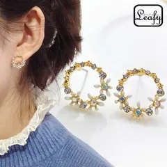 ピアス レディース リングピアス 花 フラワー ジルコニア ホワイト クラウン ティアラ 大人可愛い バレンタイン プレゼント ギフト 入学式 卒業式 新生活 春 普段使い お出かけ パーティー デート 軽量 付け心地 フェミニン 上品 清楚 贈り物 冠