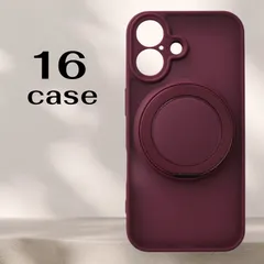 新品　iPhone16 ケース  マットクリア　回転リング付きケース　スマホケース　 ワイヤレス充電  mgsefeマグセーフ対応　耐衝撃　保護カバー