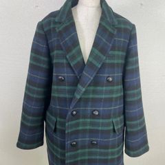 90s バーバリーズ ビンテージチェックウールダブルコート 三陽商会タグ 
