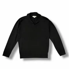 国内正規 JOHN SMEDLEY スキッパー ニット ポロシャツ L/S 長袖 ニットポロ ジョンスメドレー ブラック S （8114M）