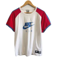 NIKE ナイキ ビッグロゴ NIKE AIR 半袖Tシャツ 白×赤×青 Lサイズ No.M332