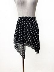 マキシ丈】新品 黒と赤のフリル付き社交ダンススカートp496 - メルカリ