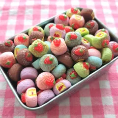 【434】100個 デコパーツ  ミニチュア ミニチュア いちご ケーキ まとめ売り