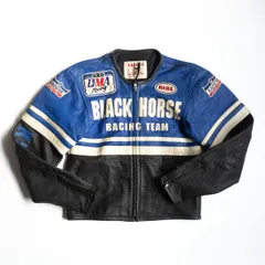 【雰囲気抜群】KADOYA【BLACK HORSE パンチング レザー メッシュ ジャケット】 L カドヤ 2way 26010745