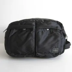 【美品】PORTER 【タンカー ナイロン ウエストバッグ】ポーター ブラック ボディバッグ 26010765