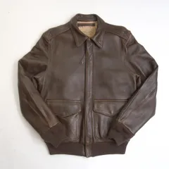 【美品】AVIREX【A-2 ラムレザー フライトジャケット】 L ブラウン レザー アビレックス 26010696