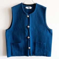 美品/濃紺】 BLUE BLUE JAPAN 【ホンアイサシコ 中綿 ベスト】 ブルー