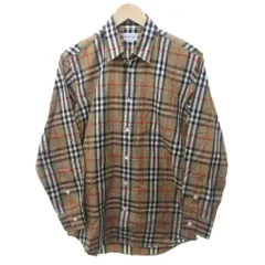 バーバリーズ Burberrys シャドーホース ノバチェック シャツ 長袖 ベージュ Mサイズ IBO85 0109