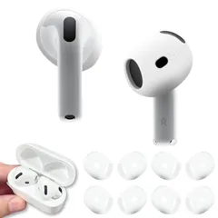イヤーカバー 左右4セット入り イヤーピース 4 伸びるシリコン素材 AirPods エアーポッズ4 Procut 交換用 AT