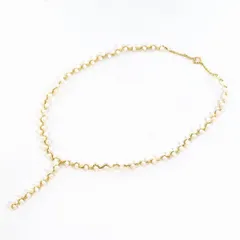 K18YG　ネックレス　necklace　淡水真珠　カード鑑別書　総重量約8.4g　約40cm