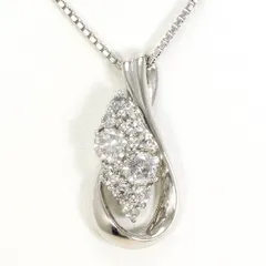 PT900　PT850　ネックレス　necklace　ダイヤ　0.50　カード鑑別書　総重量約5.3g　約40cm