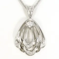 PT900　PT850　ネックレス　necklace　ダイヤ　0.14　0.30　カード鑑別書　総重量約16.7g　約40cm