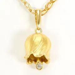 K18YG　ネックレス　necklace　ダイヤ　0.03　カード鑑別書　総重量約7.5g　約40cm