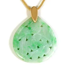 K18YG　ネックレス　necklace　ヒスイ　総重量約7.5g　約40cm