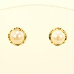 K14YG　ピアス　pierced earrings　パール（真珠）　総重量約1.1g