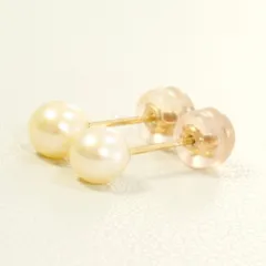 K10YG　ピアス　pierced earrings　パール（真珠）　総重量約0.7g
