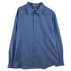 古着 00年代~ カルバンクライン Calvin klein マルチストライプ 長袖 コットンストライプシャツ メンズXL相当/eaa611714