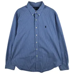 古着 ラルフローレン Ralph Lauren CLASSIC FIT 長袖 ボタンダウンストライプシャツ メンズXL相当/eaa459371