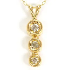 K18YG　ネックレス　necklace　ダイヤ　0.21　総重量約2.5g　約52cm