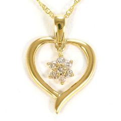 K18 フラワーモチーフ ダイヤモンド0.25ct ペンダントトップ週末特価 