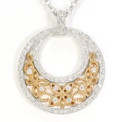 K18YGWGPG　ネックレス　necklace　ダイヤ　0.30　カード鑑別書　総重量約8.7g　約44cm