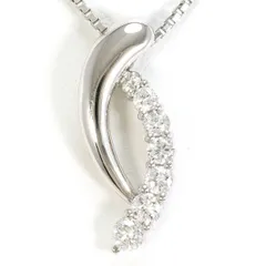 PT900　PT850　ネックレス　necklace　ダイヤ　0.50　カード鑑別書　総重量約6.7g　約40cm
