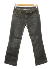 ルイヴィトン LOUIS VUITTON デニム パンツ 刺繍 38 ブラック 黒 ボトムス ジーンズ