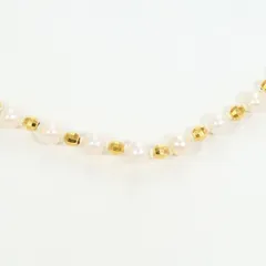 K18YG　ネックレス　necklace　パール（真珠）　カード鑑別書　総重量約10.3g　約42cm