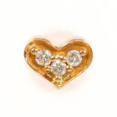 エステール　K10PG　ピアス　pierced earrings（片耳）　ダイヤ　総重量約0.1g