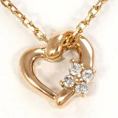 4℃　K10PG　ネックレス　necklace　ダイヤ　総重量約1.0g　約40cm