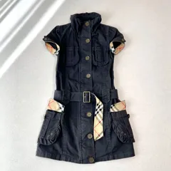 BURBERRY BLUE LABEL バーバリーブルーレーベル ノバチェック ミリタリー ベルト ミニワンピース Y2K 平成ギャル フェアリーグランジ  ブラック