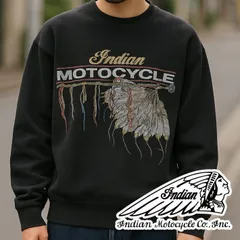 Indian Motocycle インディアン スウェット トレーナー メンズ レディース sweat printed プリント ブランド IC-3011 7986580 (Vintageブラック)のサムネイル