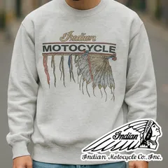 Indian Motocycle インディアン スウェット トレーナー メンズ レディース sweat printed プリント ブランド IC-3011 7986580 (ASHグレー)のサムネイル