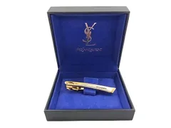 ■美品■ YVESSAINTLAURENT イヴサンローラン タイクリップ ネクタイピン ビジネス 紳士 メンズ ゴールド系×シルバー系 DL7790