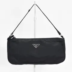 PRADA プラダ アクセサリーポーチ ポーチ 手提げ ハンドバッグ バッグ ナイロン ブラック 黒 三角ロゴプレート トライアングルロゴ MV633