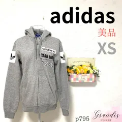 極美品【アディダス】レディース パーカー トレーナー トレフォイル 旧ロゴ プリント Mサイズ ネイビー 旅行 まちぶら ランチ 細見え スリム らくらく リラックス 古着女子