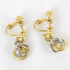 『USED』 メタル courreges バイカラー トリニティサークル イヤリング