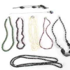 『USED』 メタル/ストーン/シルバー まとめ　8本セット ネックレス