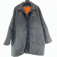 【中古】NUMBER (N)INE PRIMALOFT ステンカラーコート サイズ4 ブラック オレンジ ボタン欠損 ナンバーナイン[17]のサムネイル