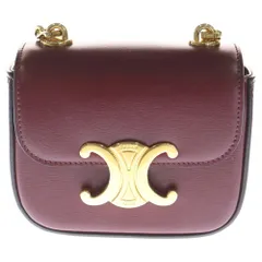 CELINE (セリーヌ) トリオンフ チェーンショルダーバッグ ミニ ボルドー レザー