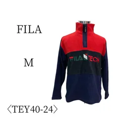 FILA フィラ 赤/黒/紺 長袖 フリースジャケット M