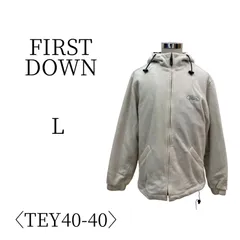 FIRST DOWN ファーストダウン オフホワイト 長袖 フリースジャケット L