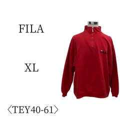 FILA フィラ 赤 長袖 トレーナー XL(LL)