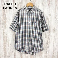RALPH LAUREN ラルフローレン  CLASSIC FIT クラシックフィット ポニーロゴ刺繡 マルチカラーチェック 総柄 BD ボタンダウン 半袖 シャツ メンズ トップス
