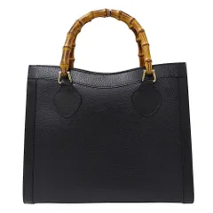 グッチ GUCCI バッグ レディース ブランド トートバッグ ハンドバッグ バンブー レザー ブラック 黒 おしゃれ 【中古】