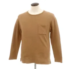 【中古】ジャーナルスタンダード JOURNAL STANDARD コットン クルーネック ポケット 長袖Ｔシャツ ブラウン【サイズL】【メンズ】